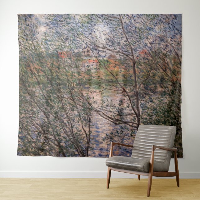 Tenture Claude Monet - Printemps à travers les branches (En situation (horizontale))