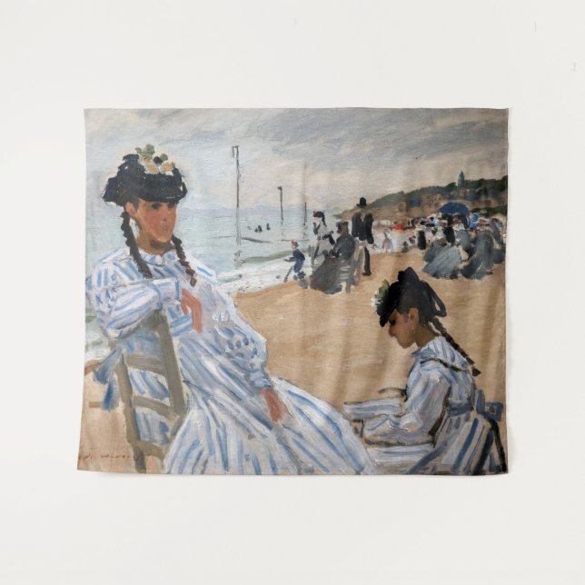 Tenture Claude Monet - Sur la plage à Trouville (Devant (Horizontal))