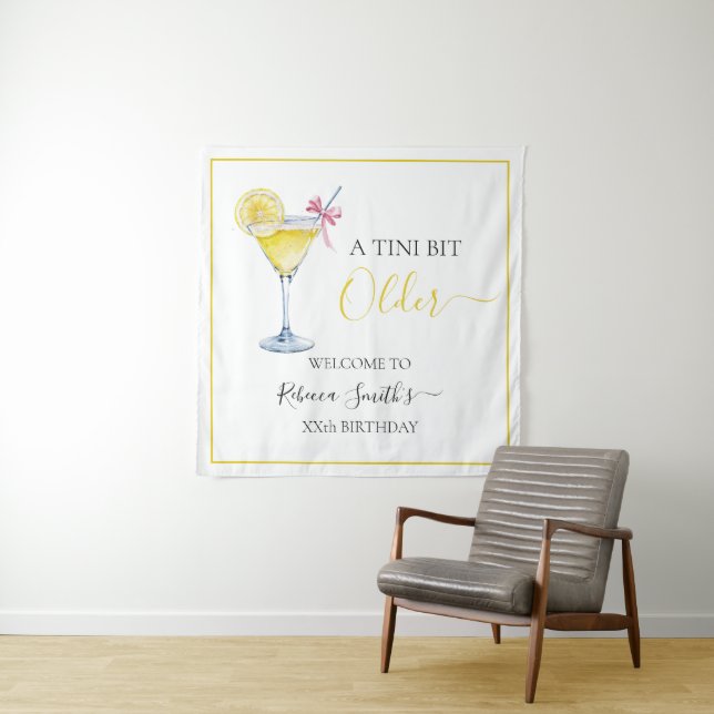 Tenture Cocktail de citron Coquette Un peu plus âgée pour  (En situation)