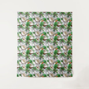 Tenture Cocotier Palm Tree Tropical Motif Design