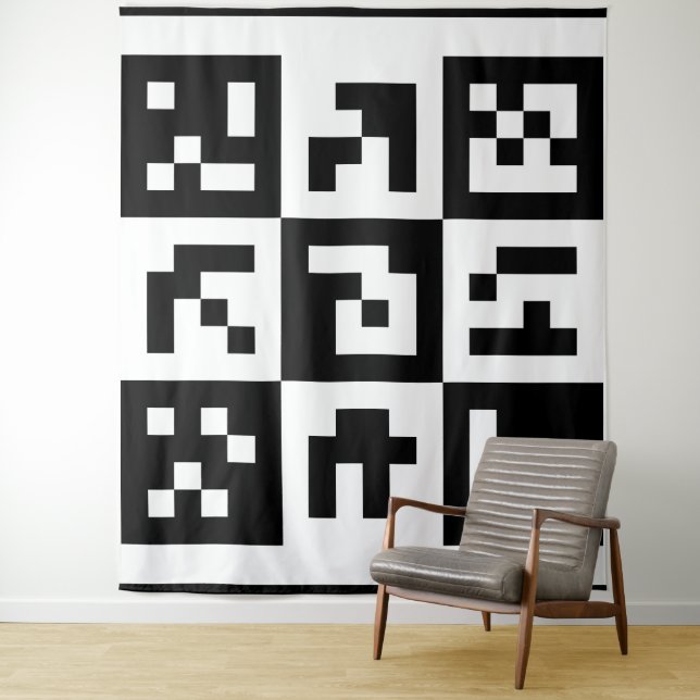 Tenture code qr (En situation)
