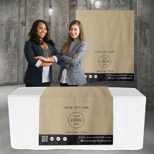 Tenture Code QR Logo de la boutique éphémère Tapis de tabl