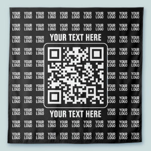 Tenture Code QR promotionnel (modifiable) avec motif de lo