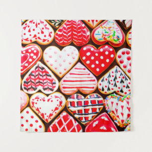 Tenture Coeur en forme de biscuits glaçage pour le jour de
