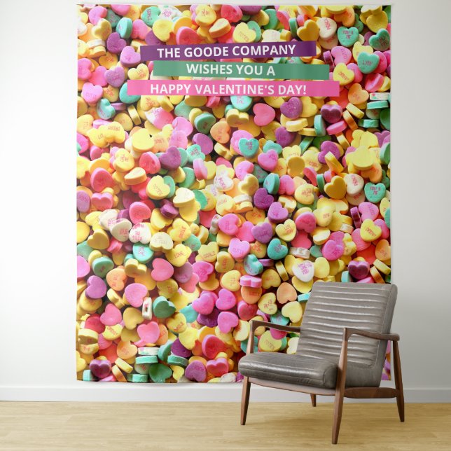 Tenture Cœurs de bonbons de la Saint-Valentin | Fond pour  (En situation)