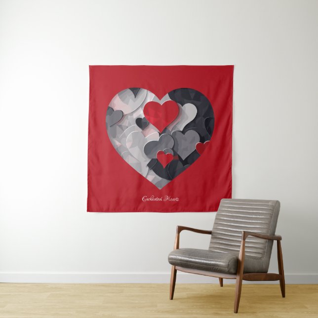 Tenture Coeurs enchantés (En situation)