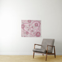 Cœurs et fleurs abstraits roses Amour Art fractal