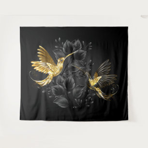 Tenture Colibri noir et or