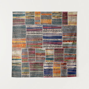 Tenture Collage de patchwork : motif de courtepointe mixte
