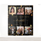 Collage de photos d'anniversaire noir or meilleurs