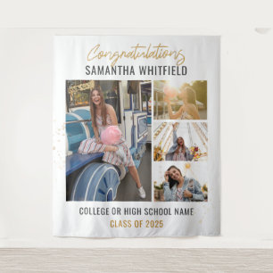 Tenture Collage de photos de fin d'études Toile de fond mo