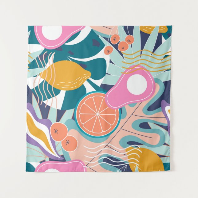 Tenture Collage moderne floral sans couture motif. Exposit (Devant)