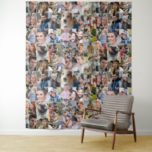 Tenture Collage Photo Famille Personnalisé Forme 24 Pic Pu