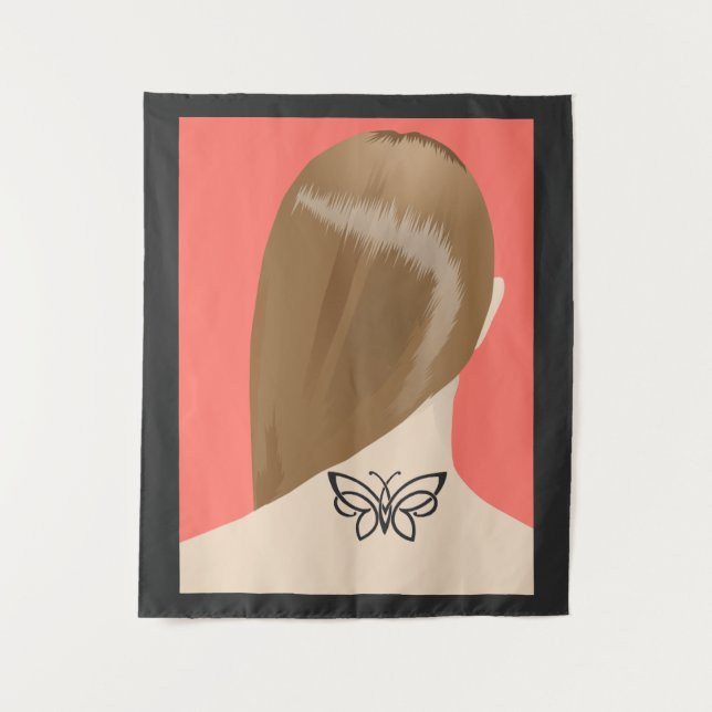 Tenture Collection De Tatouages Neck De Femme Imprimer, No (Devant)