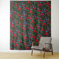 Coloré noir Motif de broderie mexicaine