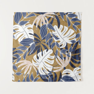 Tenture Coloré Tropical Feuille Orange Arrière - plan
