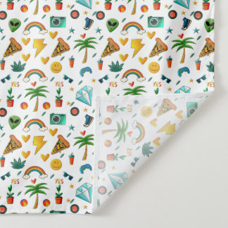 Tenture Colorful Cool Elements Pattern – Retro Summer Vibe