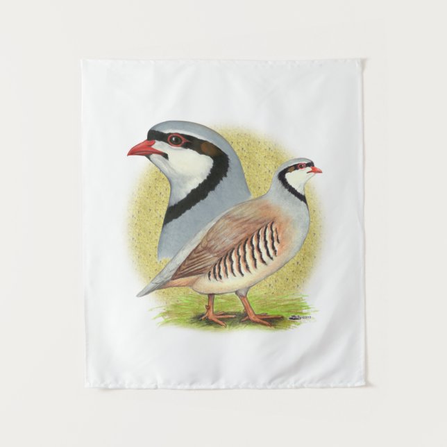 Tenture Combo de perdrix de Chukar (Devant)