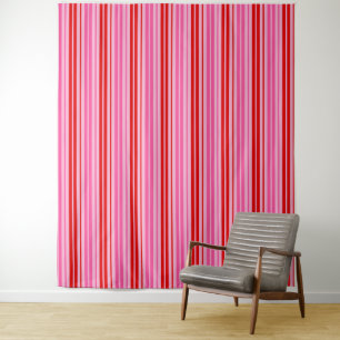 Tenture Conception de bandes verticales rose bubble gum ro