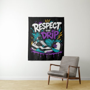 Tenture Conception de basketball Respect The Drip