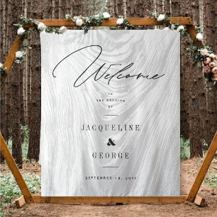 Tenture Conception de bienvenue de mariage de forêt d'hive