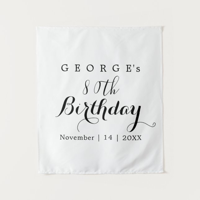 Tenture Conception de fête d'anniversaire en typographie m (Devant)