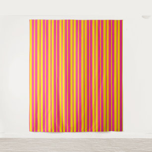 Tenture Conception de motif à rayures élégantes rose jaune