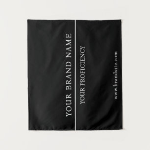 Tenture Conception de mur noir avec texte blanc minimalist