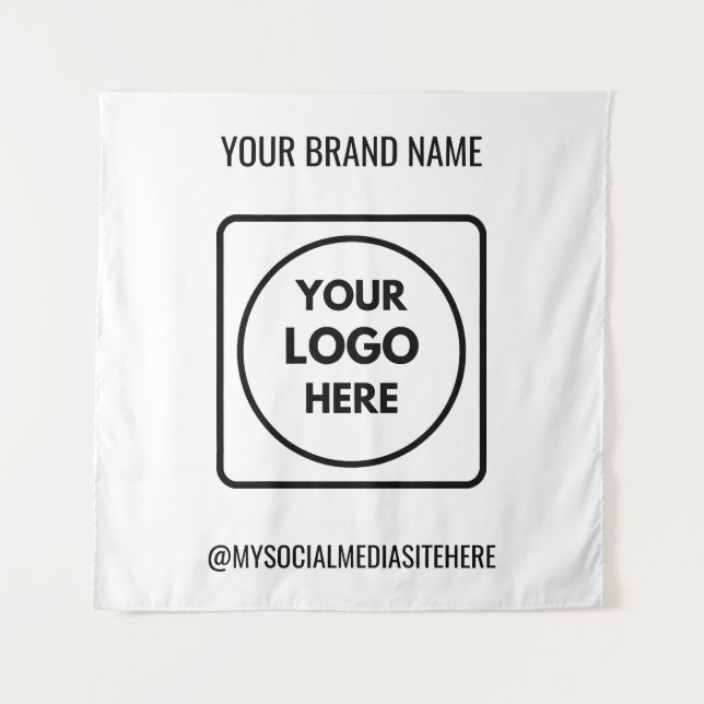 Tenture Conception de mur promotionnel avec texte et logo  (Devant)