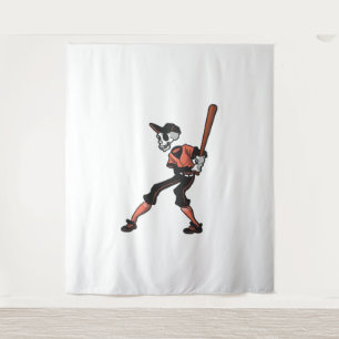 Tenture conception de squelette de baseball pour les joueu