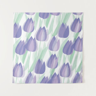 Tenture Conception de tulipe : violet clair floral.