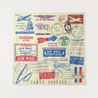 Conception vintage du jeu de timbres de document.