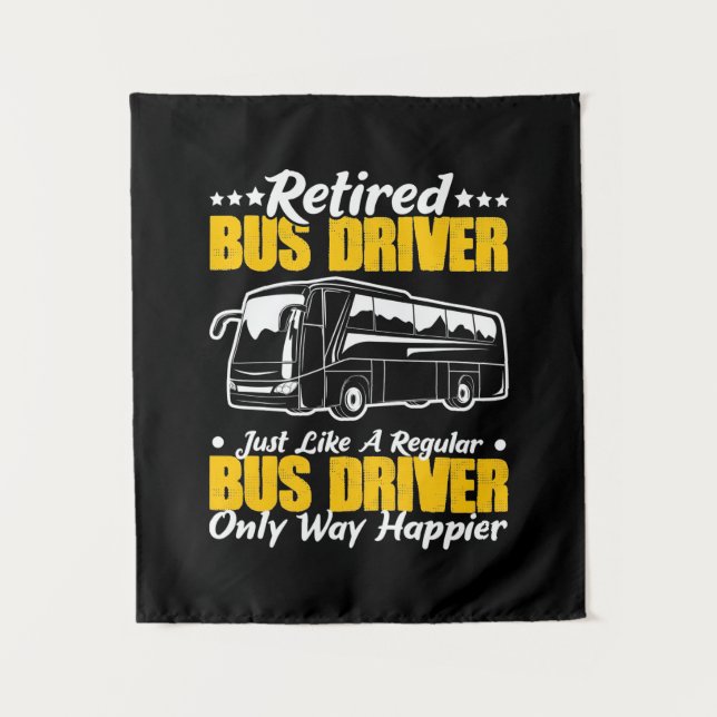 Tenture Conducteur de bus retraité (Devant)