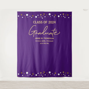 Tenture Confettis Or Orfroi Classe de 2024 graduation