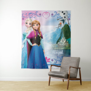 Tenture congelé  Elsa, Anna et Olaf Arendelle Nom