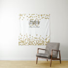 Contexte 50e anniversaire Gold White Confetti