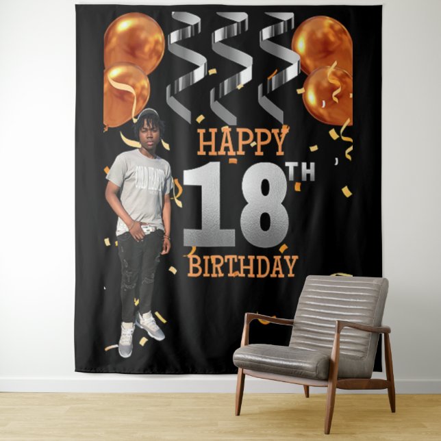 Tenture Contexte de l'anniversaire (En situation)