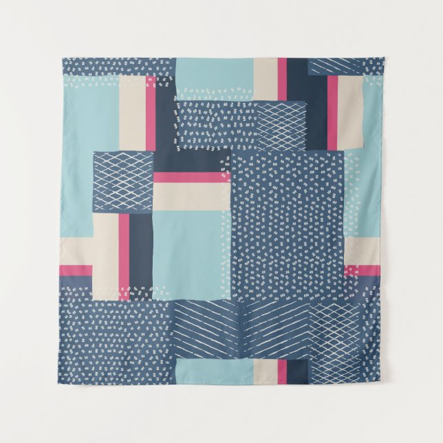 Tenture Contour géométrique simple : Bloc de couleur (Devant)