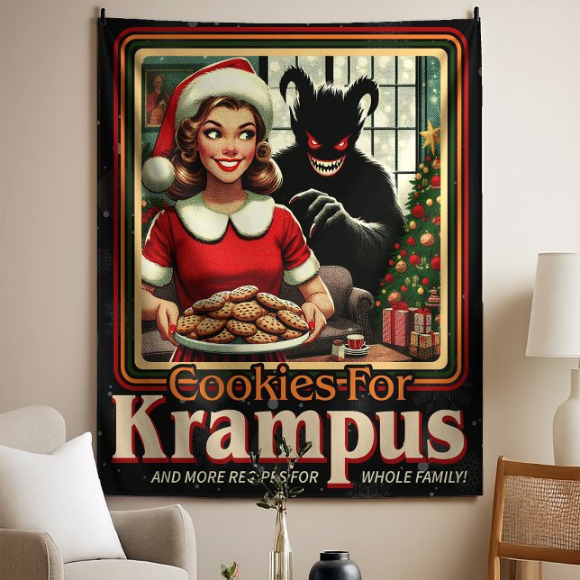 Tenture Cookie For Krampus Merry Krampus Christmas Horror (Créateur téléchargé)