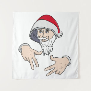 Tenture Cool Gangsta Hip hop Rap de la main Père Noël