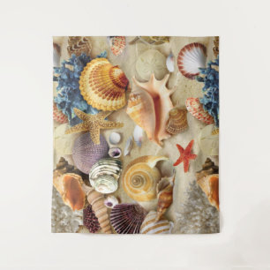 Tenture Coques de mer sur la plage