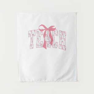 Tenture Coquette Bow Pencil Design Enseignants Enseignants