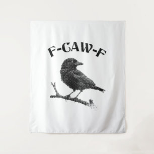 Tenture Corbeau F-CAW-F Halloween Minimaliste