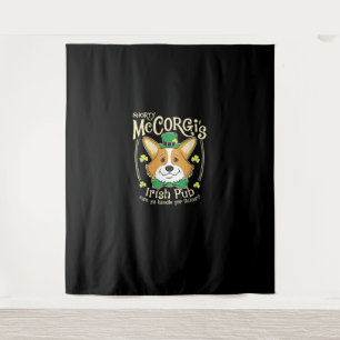 Tenture Corgi St. Patrick's Day T-shirt Shorty McCorgi Iri