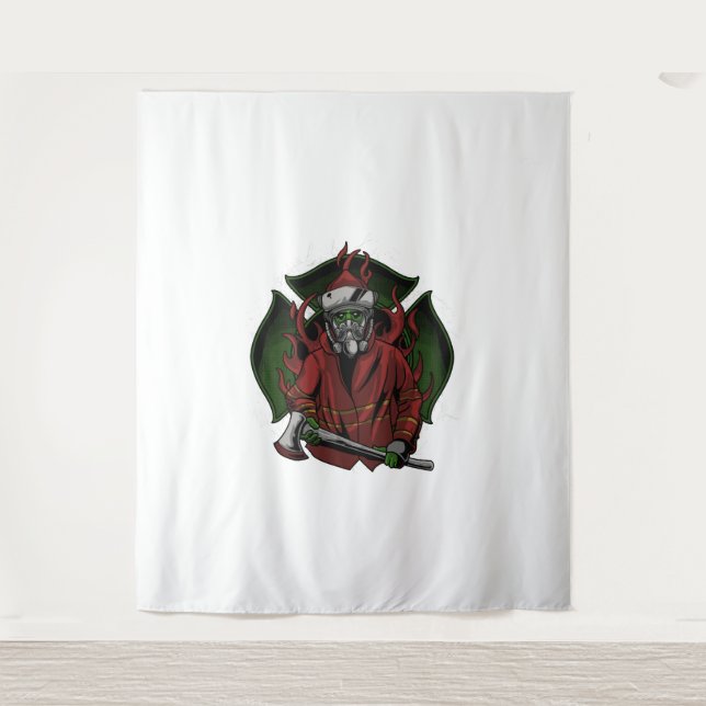 Tenture Costume d'Halloween pompier (Devant)