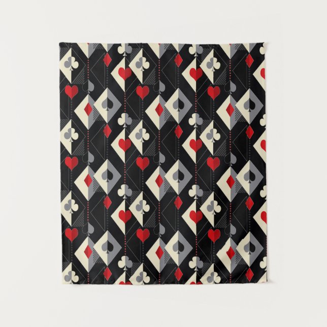 Tenture Costumes de jeu de cartes en poker. (Devant)