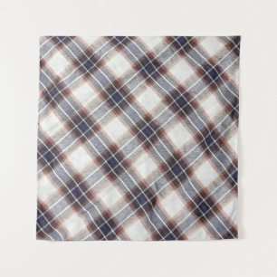 Tenture Coton écologique Gingham aux couleurs d'automne. 