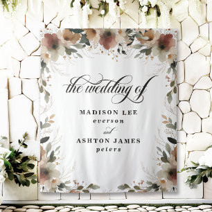 Tenture Cottagecore Floral Mariage Photo Fond arrière plan