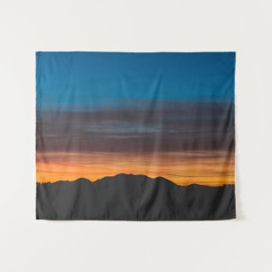 Tenture Coucher de soleil au-dessus de la silhouette du pa