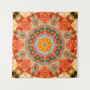 Tenture Couleurs d'énergie vibrantes : design mandala.